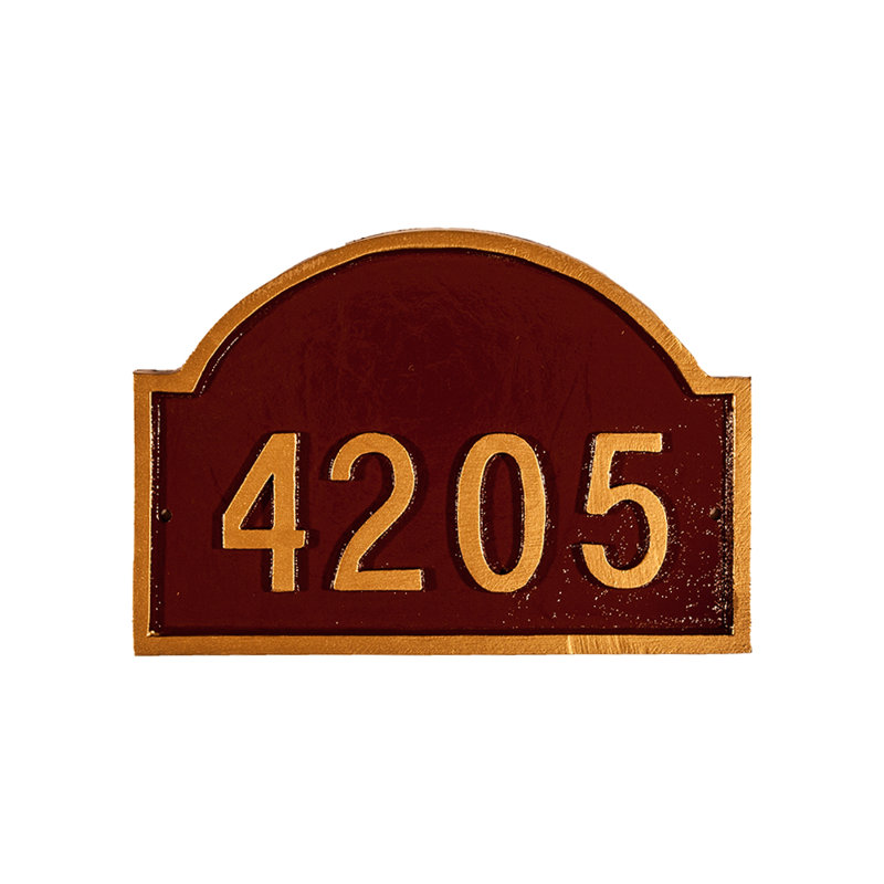 Plaque d’adresse murale sur 1 ligne dover, Oui, Marine / Argent
