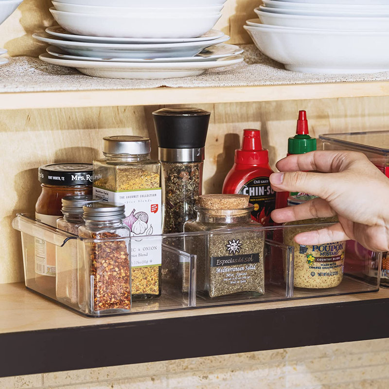 Sorbus Storage Organizer Bin With 3 Removable Compartments