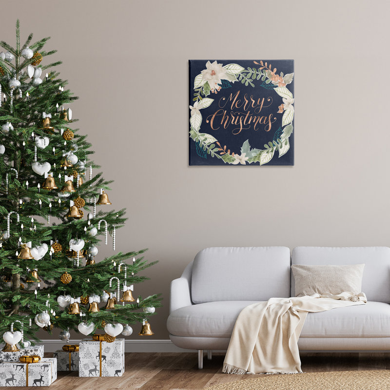 Art mural sur toile Traditional Christmas Wreath par Grace Popp, H 30 po x l 30 po