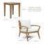 Ensemble de conversation d'extérieur en bois d'acacia pour 2 personnes avec coussins Chanon (ensemble de 3 pièces)-653170628