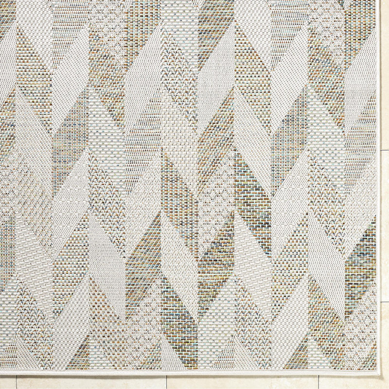 Tapis intérieur / extérieur tissé à la machine, Rectangle 7 pi 6 po x 10 pi