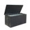 Boîte de rangement en métal imperméable 120 gallons - Armoire de rangement extérieure en acier robuste avec élévateur hydraulique et roues pour patio, cour et bord de piscine
