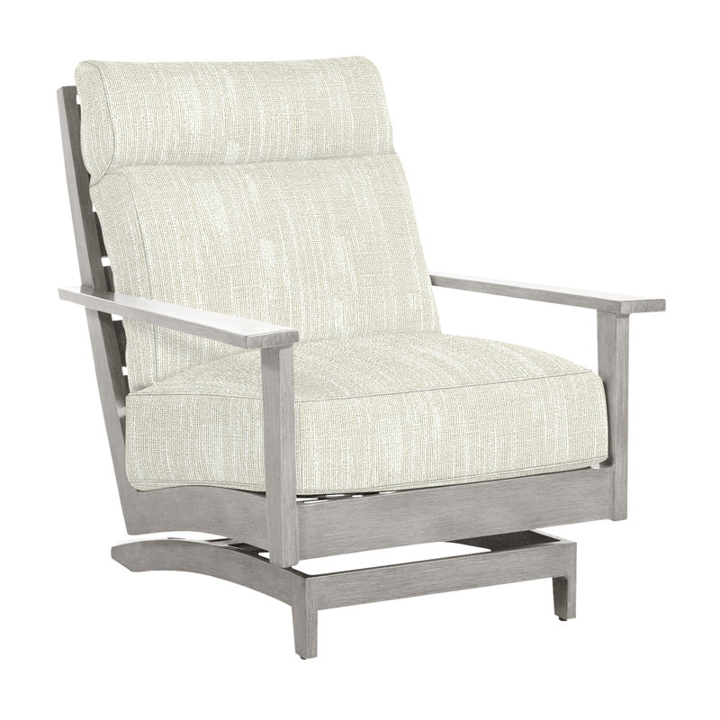 Kennebunkport Patio Lounge Chair with Cushions, Oyster, Rollo Cream, Welt + Standard fill