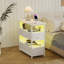 28cm W Metal Bedside Table-225275671
