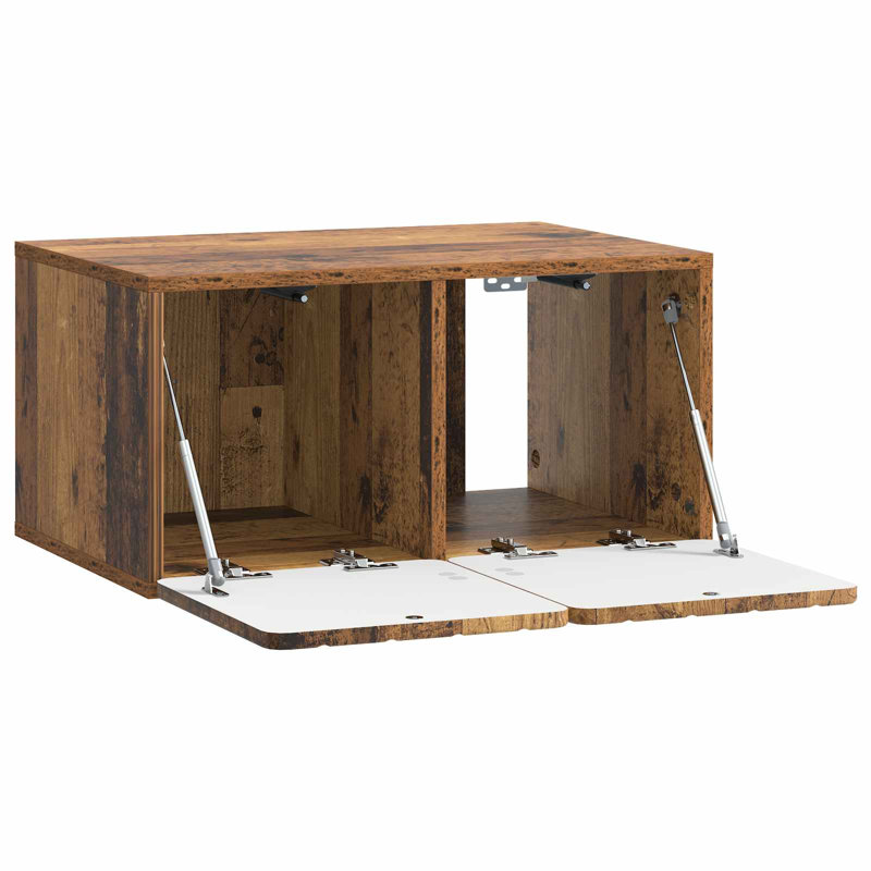 Unfinished TV Stand, 30cm H x 59.5cm L x 41cm W, Old Wood