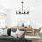 8 - Light Dimmable Wagon Wheel Chandelier