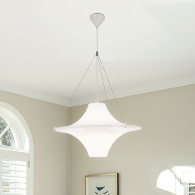 Lustre de soucoupe volante blanche minimaliste moderne pour les espaces contemporains
