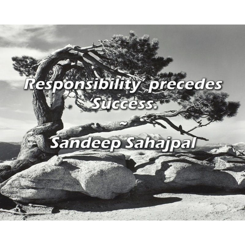 Citation de Sandeep Sahajpa: «La responsabilité précède le succès».