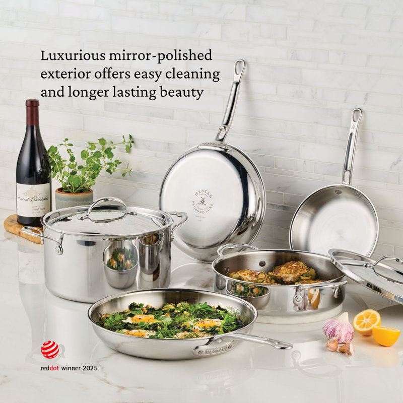 Probond® Luxe 4-quart Polished Professional Clad Stainless Steel Soup Pot With Lid