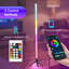 Ensemble de lampes de coin Daybetter Smart RVBIC de 2 à 40 po de hauteur avec éclairage à DEL changeant de couleur avec synchro musicale, télécommande et contrôle des applications, alimenté par piles (noir)-1354739780