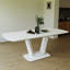 Table extensible blanche pour 2 à 6 personnes, avec pieds en forme de U, salle à manger moderne à la mode