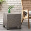 Accent Table - 18"X18"X18" Cube Table, Black Pe And Iron, Modern No Assembly & Iron Side 18"X18"X18", Practical Assembly--470926099