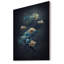 Fleurs rétro bleu clair chinois IV - reproduction sur toile-87347775-87347772