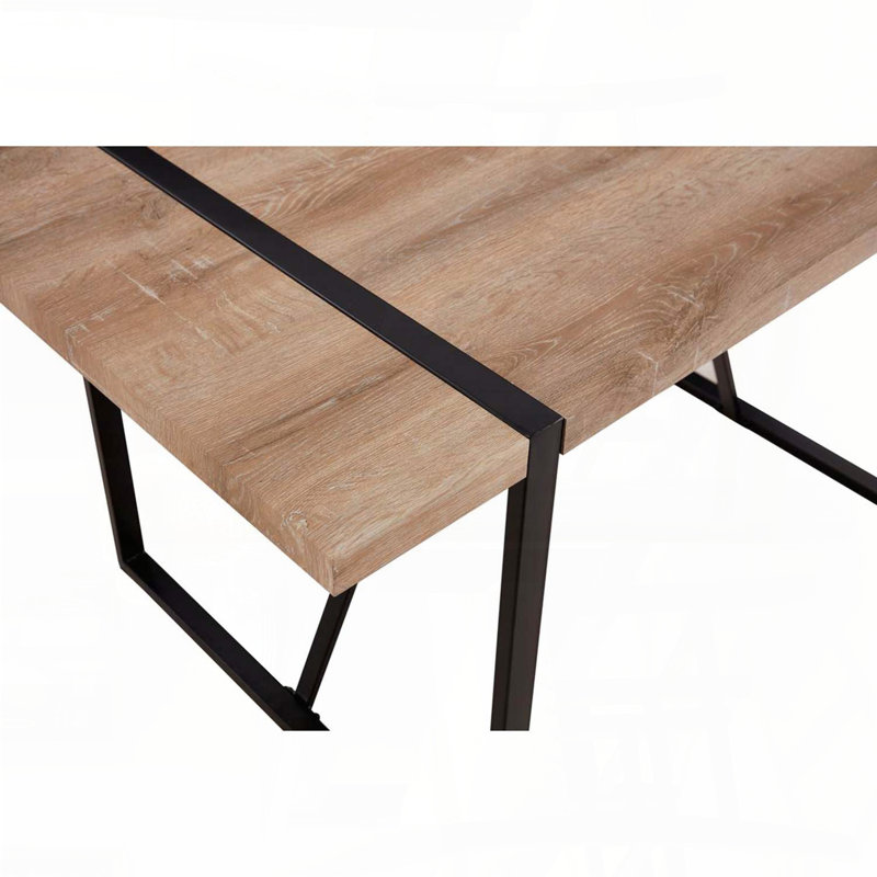 55'' Rustic Industrial Rectangular Dining Table for 4-6