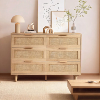 Modern Dresser with 6 Deep Drawers and Spacious Storage for Versatile Use by Dakota Fields