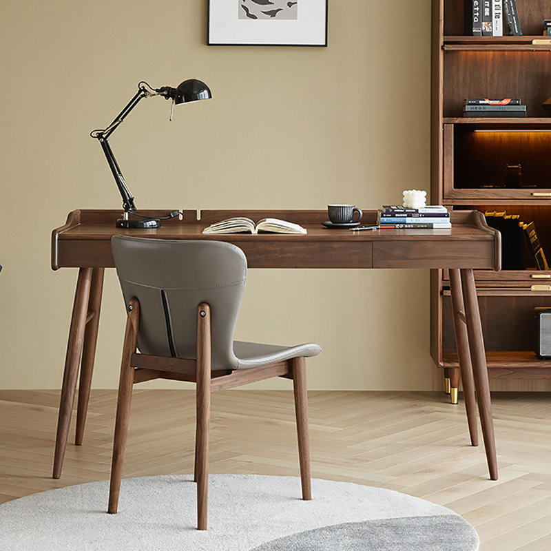 Bureau en bois massif avec tiroir Nordic, H 31,7 po x l 47,2 po x P 24 po