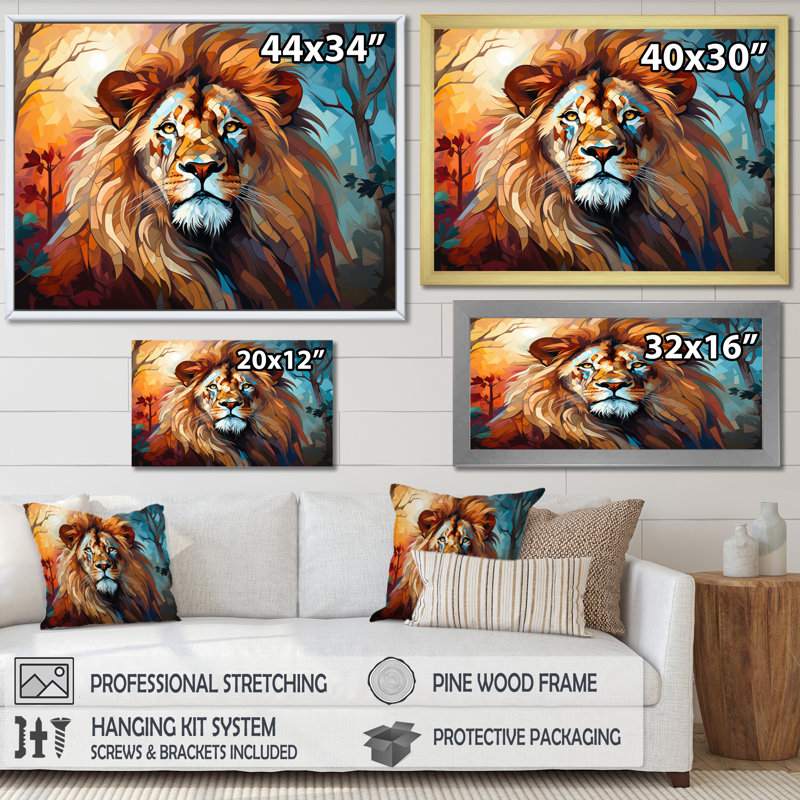 «Kayvonna Lion Contemporary Pride Contemporary», reproduction sur toile, H 30 po x l 40 po x P 1,5 po