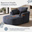 MIMO Chenille Foam Recliner Sofa Bed-463976468