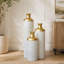 Ensemble de 3 vases de sol en métal émaillé blanc en forme de goutte, décoration intérieure de style moderne