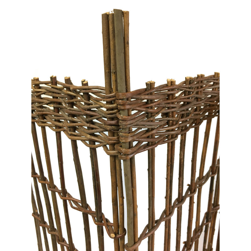48 " W x 60 " H 3 - Panel Solid Wood Folding Room Divider