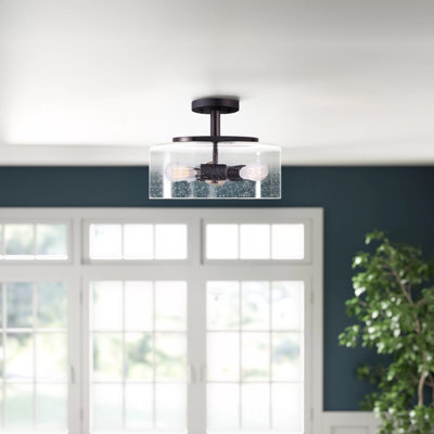 Atlanta Glass Semi Flush Mount