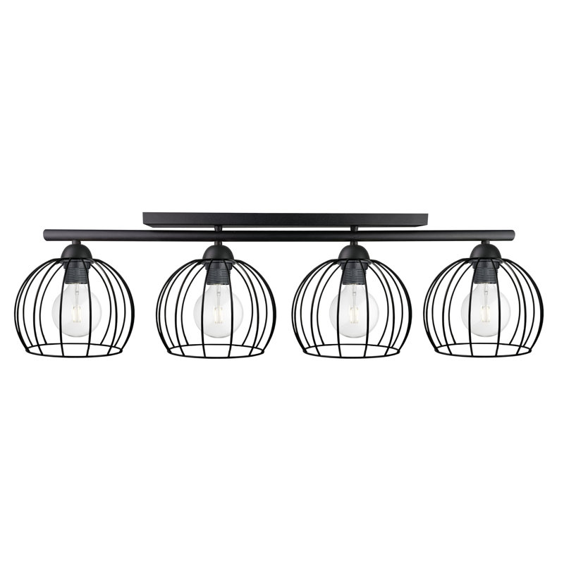 Andrekia Flush Mount, White, Black