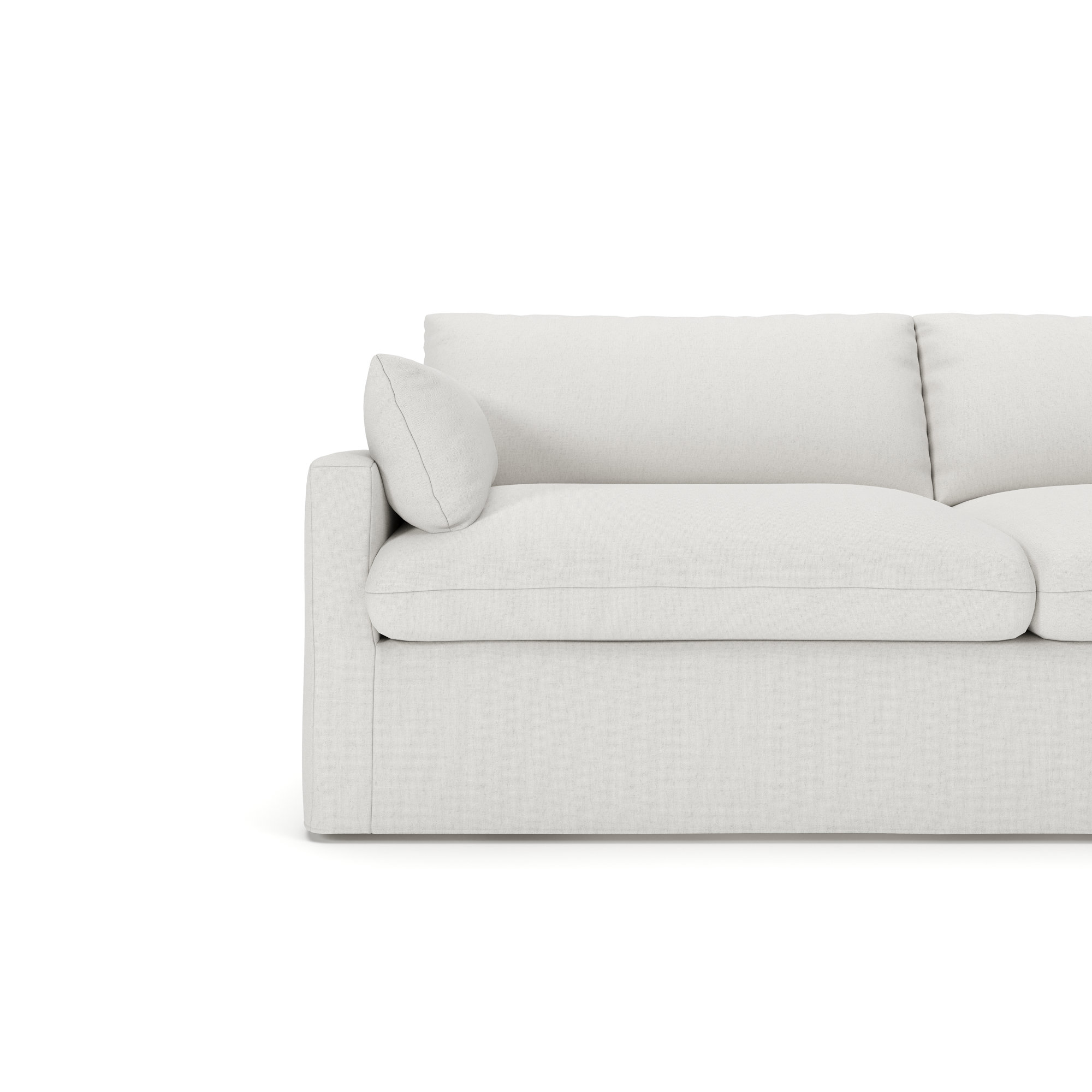 Luna 90" Slipcovered Sofa, Macarena Beige