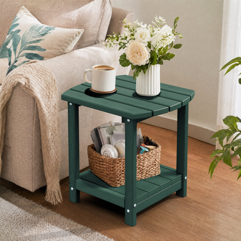 Table de bout d'extérieur en PEHD Adirondack, Vert