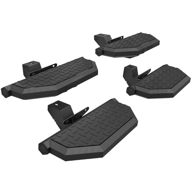 Marchepieds robustes pour Jeep Wrangler JL / 2020-25 Gladiator JT 4 portes 2018-2025 | Acier thermolaqué noir