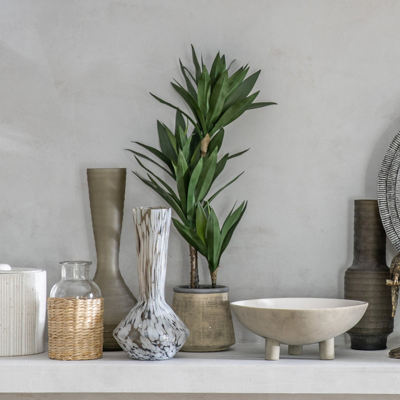 65 cm H Faux Yucca Tree Plant in Ceramic Pot