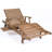 Alyisa Outdoor Eucalyptus Wood Chaise Lounge Set with Table