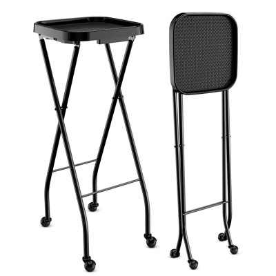 Caniff Foldable Utility Cart Rolling Workstation Cart Beauty trolley with Wheels Fully Assembled