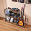 Record Player Stand 3-Tier Metal Turntable Stand with Guitar Store Black