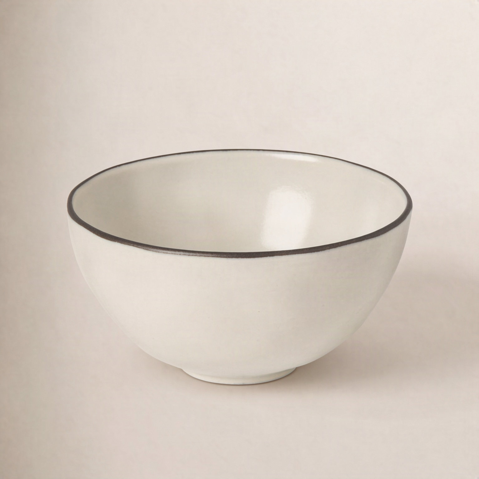 Stacked Organic Stoneware Cereal Bowl, Salt