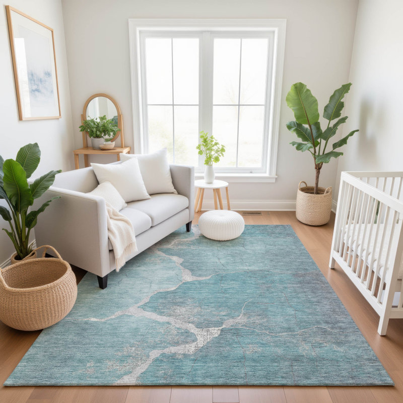 Premium Machine Washable Farolt AMF1889 Abstract Rug/AMF1889TE, Rectangle 8' x 10'