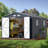 Outdoor 12 ft. W x 10 ft. D Metal Storage Shed with  Floor Frame