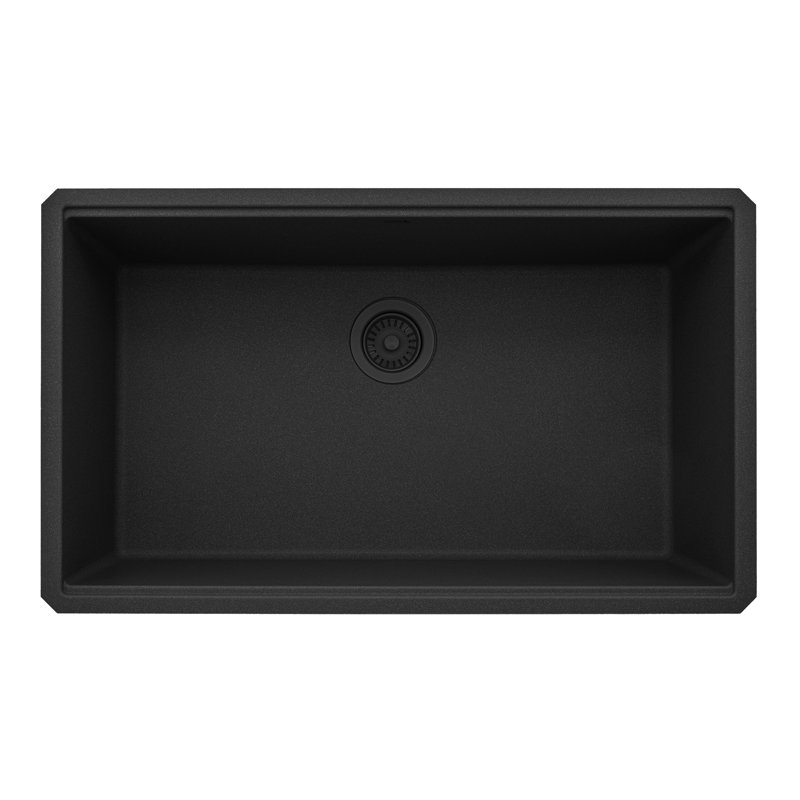 Ruvati 33-inch Undermount Workstation Granite Composite Kitchen Sink, Urban Gray