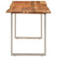 Depasquale Acacia Rectangular Wood Top Dining Table with Steel Base-686484025