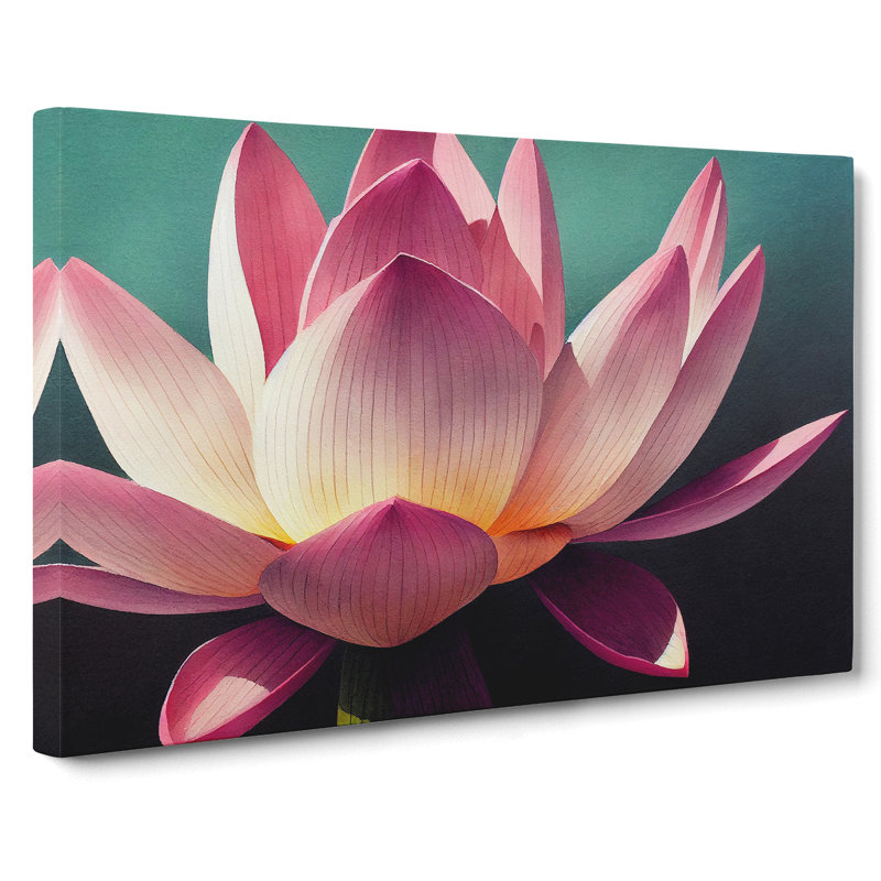 Gorgeous Lotus Flower - Wrapped Canvas, 35cm H x 50cm W x 3cm D