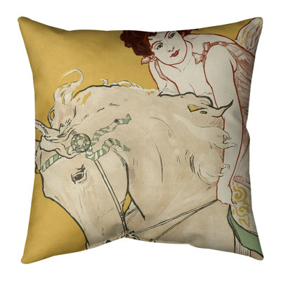 Coussin de sol à affiche de style cheval d’équitation d’Alira Michaels-standard