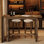 Table de bar 63 po en bois massif, table de pub haute hauteur bar