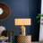 Table Lamp, With Drum Shade