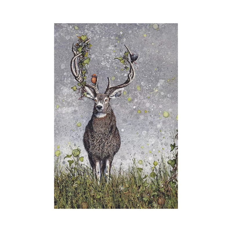 Stag by Maggie Vandewalle - Wrapped Canvas Print, 66.04 cm H x 45.72 cm W x 3.175 cm D