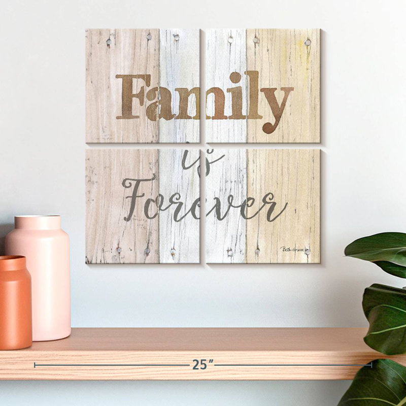 Plaque murale Kema Farmhouse Family Forever, H 18 po x l 18 po