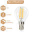 6 piece 4W E14 LED vintage light bulb, 2700K warm white G45 energy -saving bulb