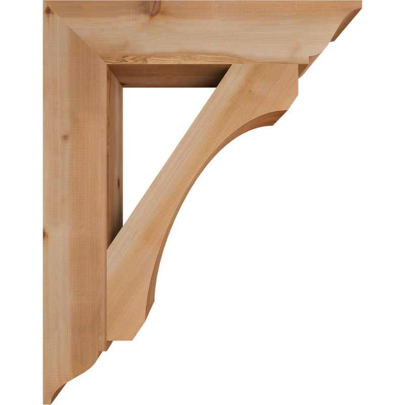Support en bois rustique traditionnel BKTLEC01, Cèdre rouge de l'Ouest (lisse), H 38 po x l 5,5 po x P 30 po