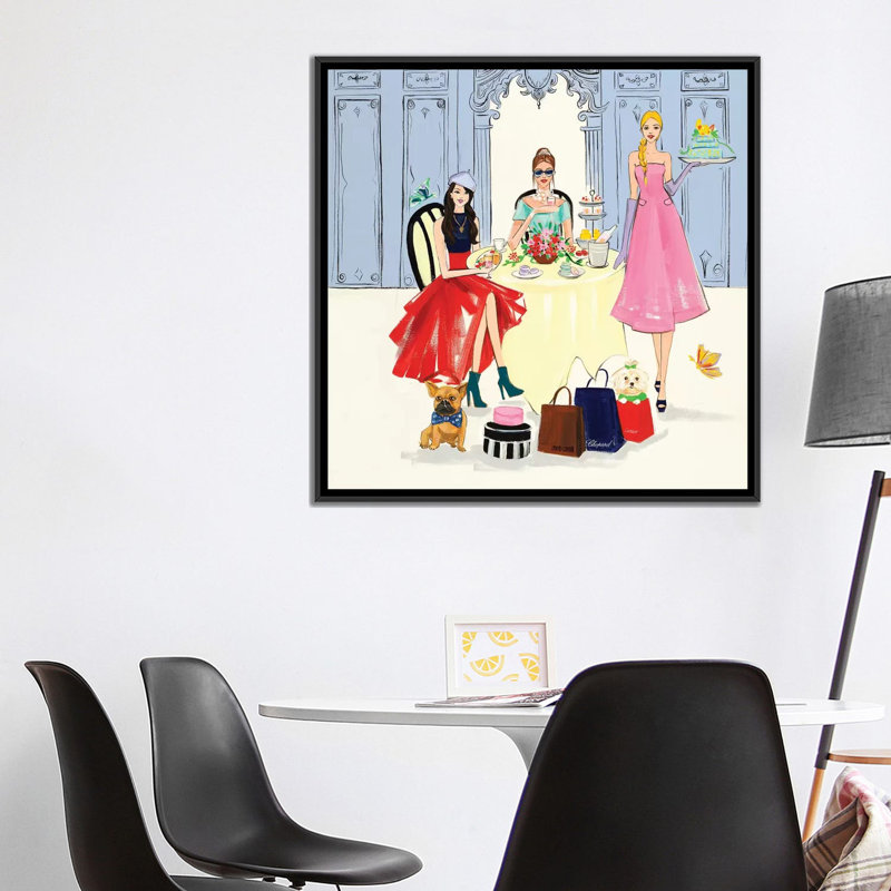 «Cafe Time», reproduction d'impression sur toile tendue, H 37 po x l 37 po x P 1,5 po, Toile tendue