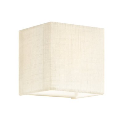 Textile - Marco LED ADA Cube Fabric Wall Sconce - Cream Linen
