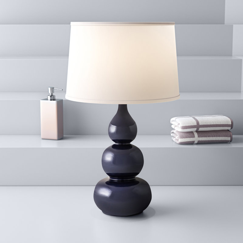 Lampe de table 28,5 po Brankovice, Bleu marine brillant