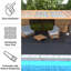12 tuiles de terrasse en plastique imperméables 12 "X12" pour patio-111838305